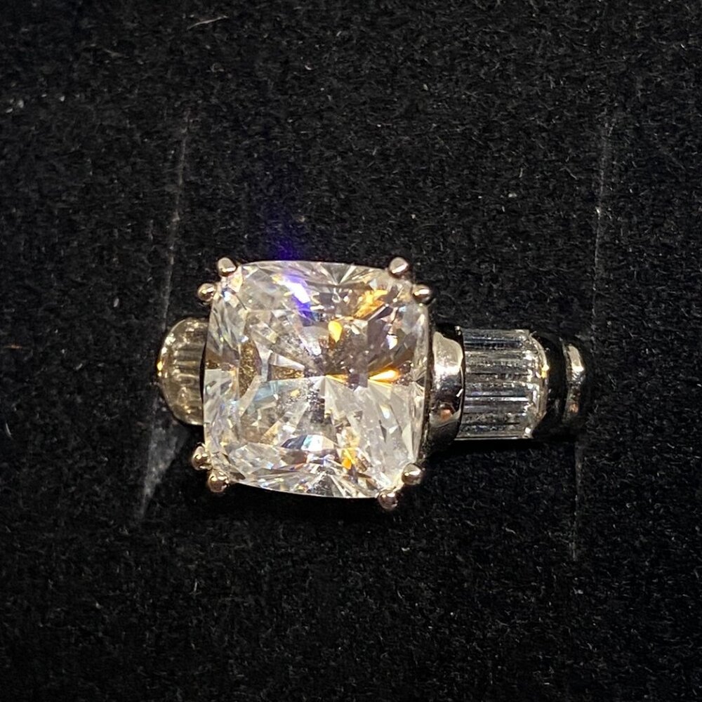 Sterling Silver, CZ ring. Size 91/2